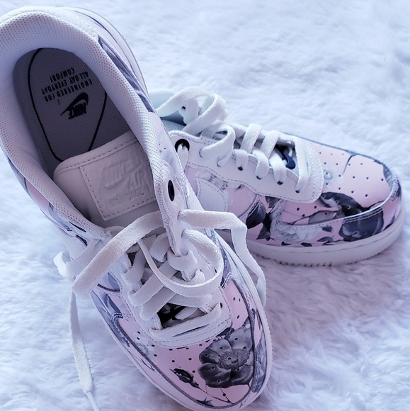 New Womens Nike Air Force 1 Low Floral Rose - Picture 6 of 7